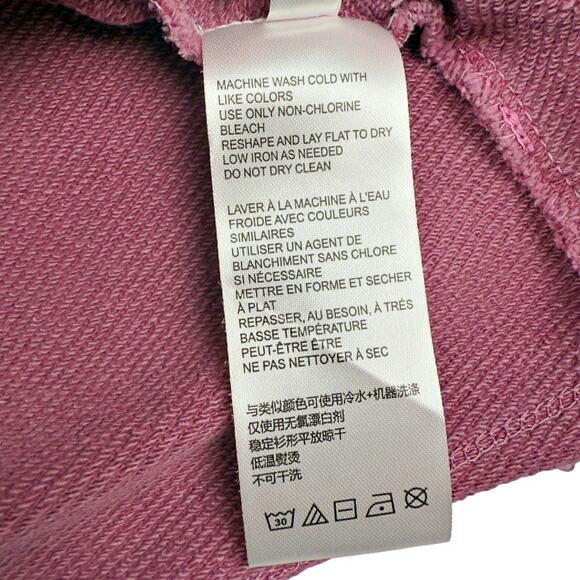 Pilcro by Anthropologie Flynn Flared Pleated Hoodie Sweatshirt Raspberry Small - Picture 9 of 10